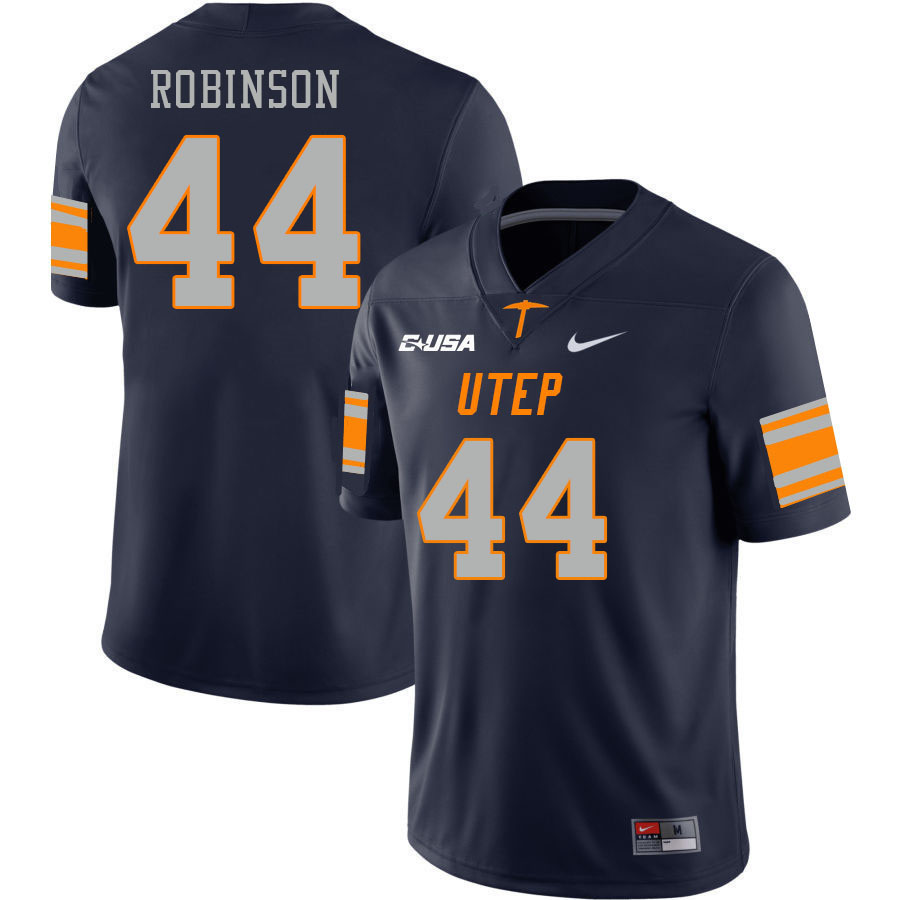 Men-Youth #44 Elijah Robinson UTEP Miners 2023 College Football Jerseys Stitched-Navy